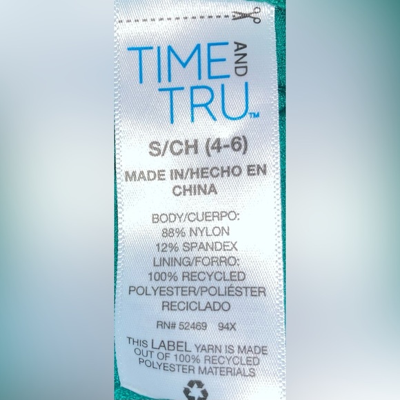 NEW Time & Tru Women’s Green Bikini Bottoms Small Oversized See Measure NWT - Picture 9 of 12